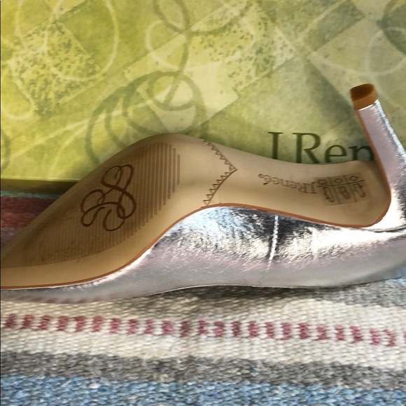 Shiny Silver High Heel Pumps - Picture 2 of 2